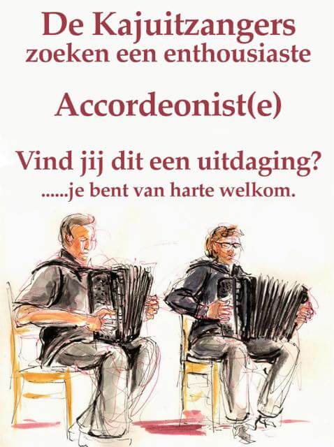 De Kajuitzangers zoeken een enthousiaste accordeonist(e)